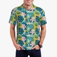 thumbnail image 5 of Wukai Tropical Floral Men’s Polo Shirts,Quick-Dry Athletic Shirt,Classic Fit Shirts-4X-Large, 5 of 8