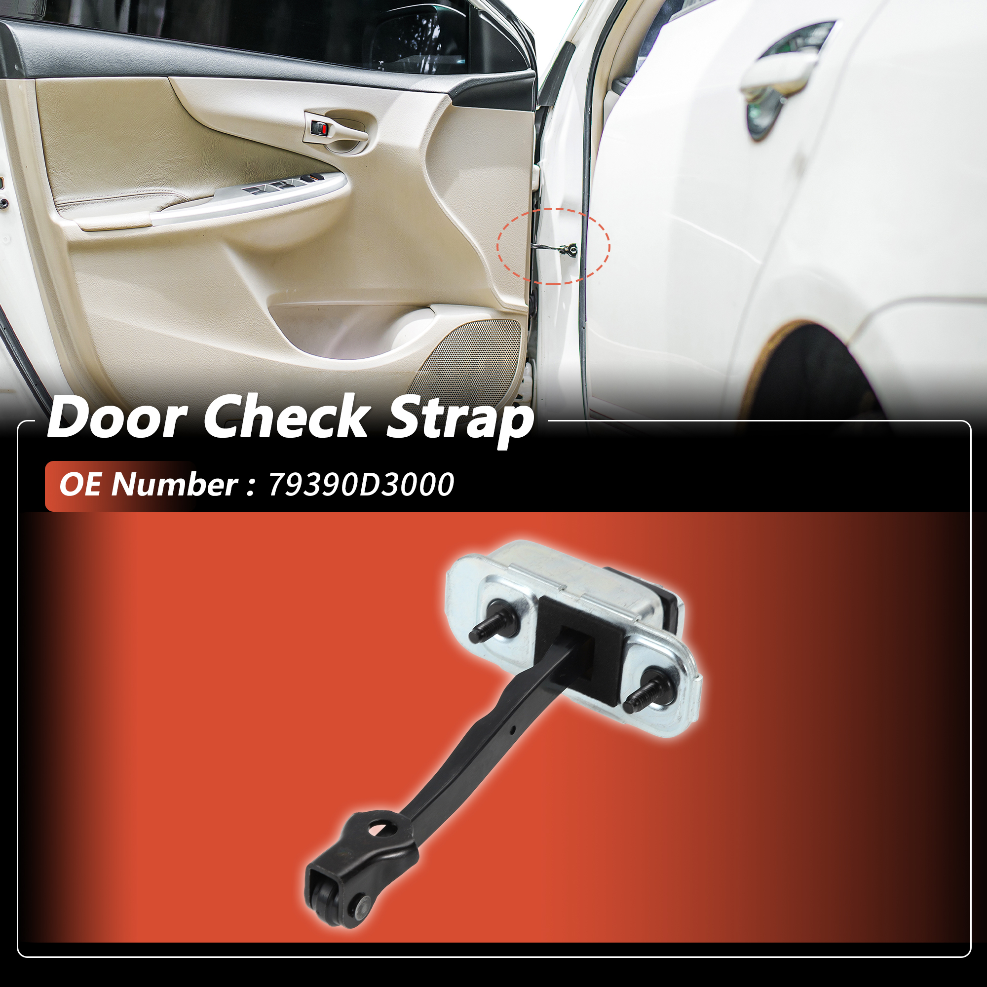 Unique Bargains Door Strap for Hyundai Tucson 2016-2021 1pc No.79390D3000