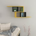 thumbnail image 2 of Ada Home Decor Furniture 49.21" 2 Tier Anthracite Walost Modern Wall Shelf, 2 of 3