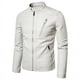 thumbnail image 1 of Chaqueta casual de cuero para hombre, moderna, ajustada, elegante, para jóvenes, chaqueta de motociclista para primavera y otoño, 1 of 5