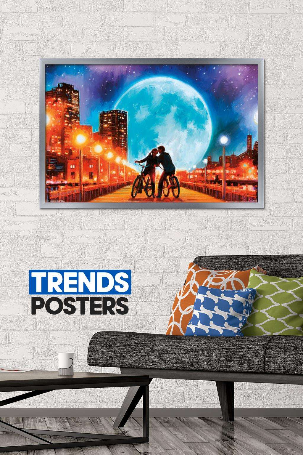 PD Moreno - Fine Art - Love by the Moon Wall Poster, 22.375" x 34", Framed