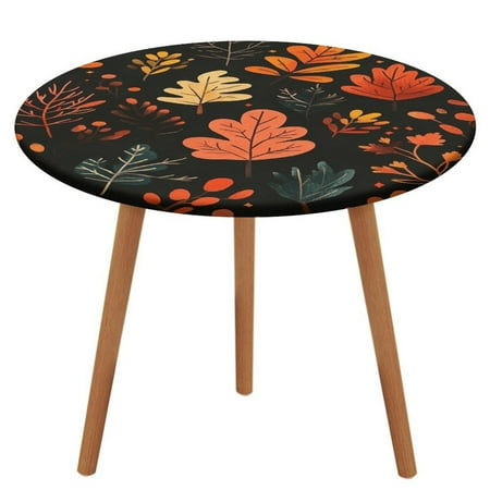 

Forest Trees (1) Pattern Round Tablecloth Waterproof Elastic Table Clothes for Dining Table Cute Desk Decor Protector Cover