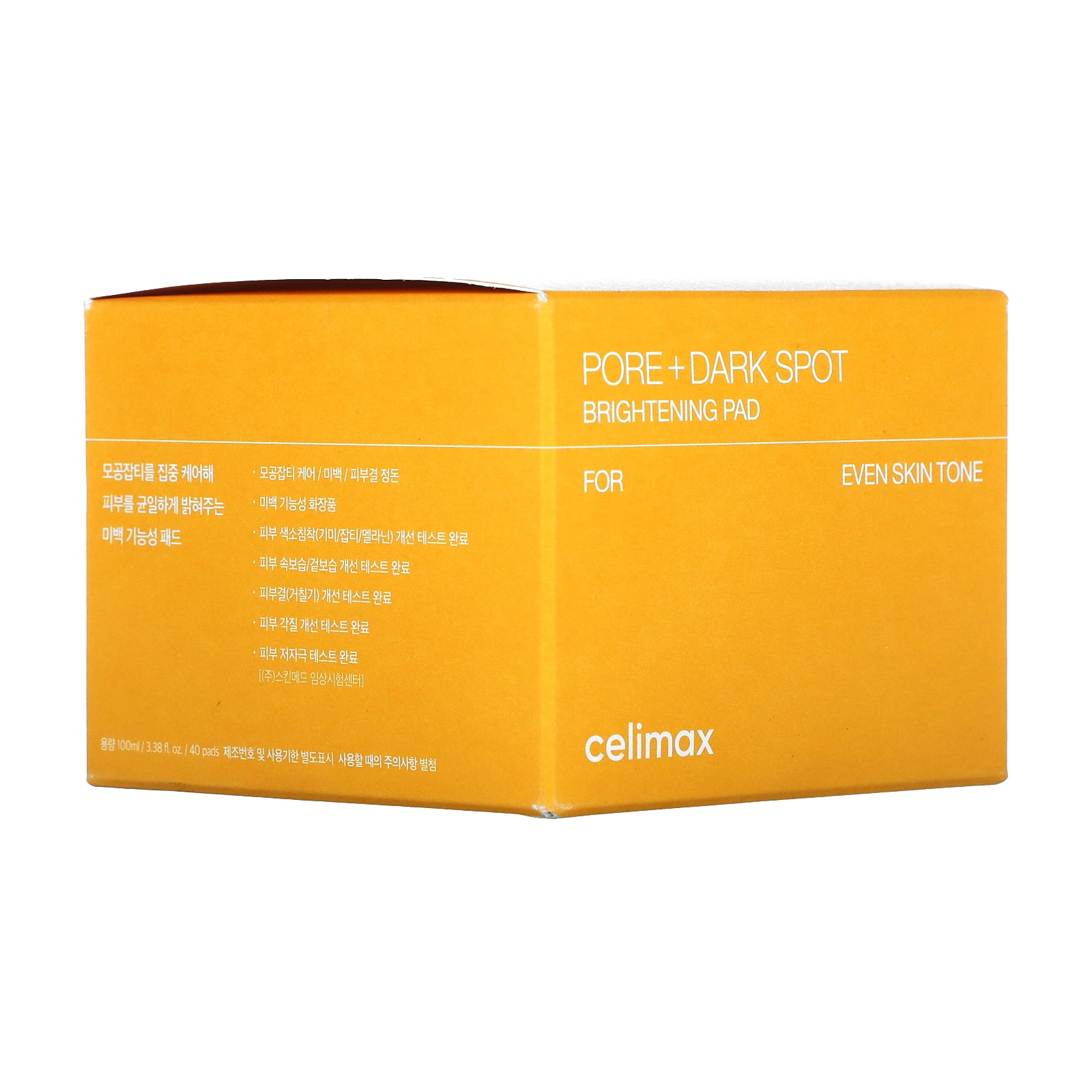 Celimax Pore+Dark Spot Brightening Pad, 40 pads, 3.38 fl oz (100 ml)