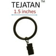 thumbnail image 2 of TEJATAN - 1.5-inch, Set of 14, Black - Metal Curtain Rings with Clips and Eyelets Ã¢Â€Â“ TEJATAN (Also Known as Rings with Curtain Clips/Curtain Clip Rings/Drapery Rings/Curtain Rings with Clips), 2 of 3