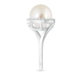 thumbnail image 3 of ANGARA South Sea Cultured Pearl & Diamond Halo Bypass Ring in 14K White Gold for Women | June Birthstone, Birthday, Anniversary, Jewelry Gift for Women | Pearl Ring, 3 of 8