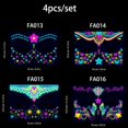 thumbnail image 1 of Pegatinas luminosas para tatuajes temporales, tatuajes fluorescentes, resistentes al agua, araña/Flor, arte corporal para brazo, Bar nocturno, fiesta, 1 of 4