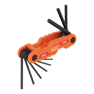 Klein Tools Folding Hex Key Set, 9-Key, Sae