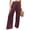 Wine #21, variant on Women's Palazzo Lounge Wide Leg Casual High Waist Flowy Pants with Pockets S