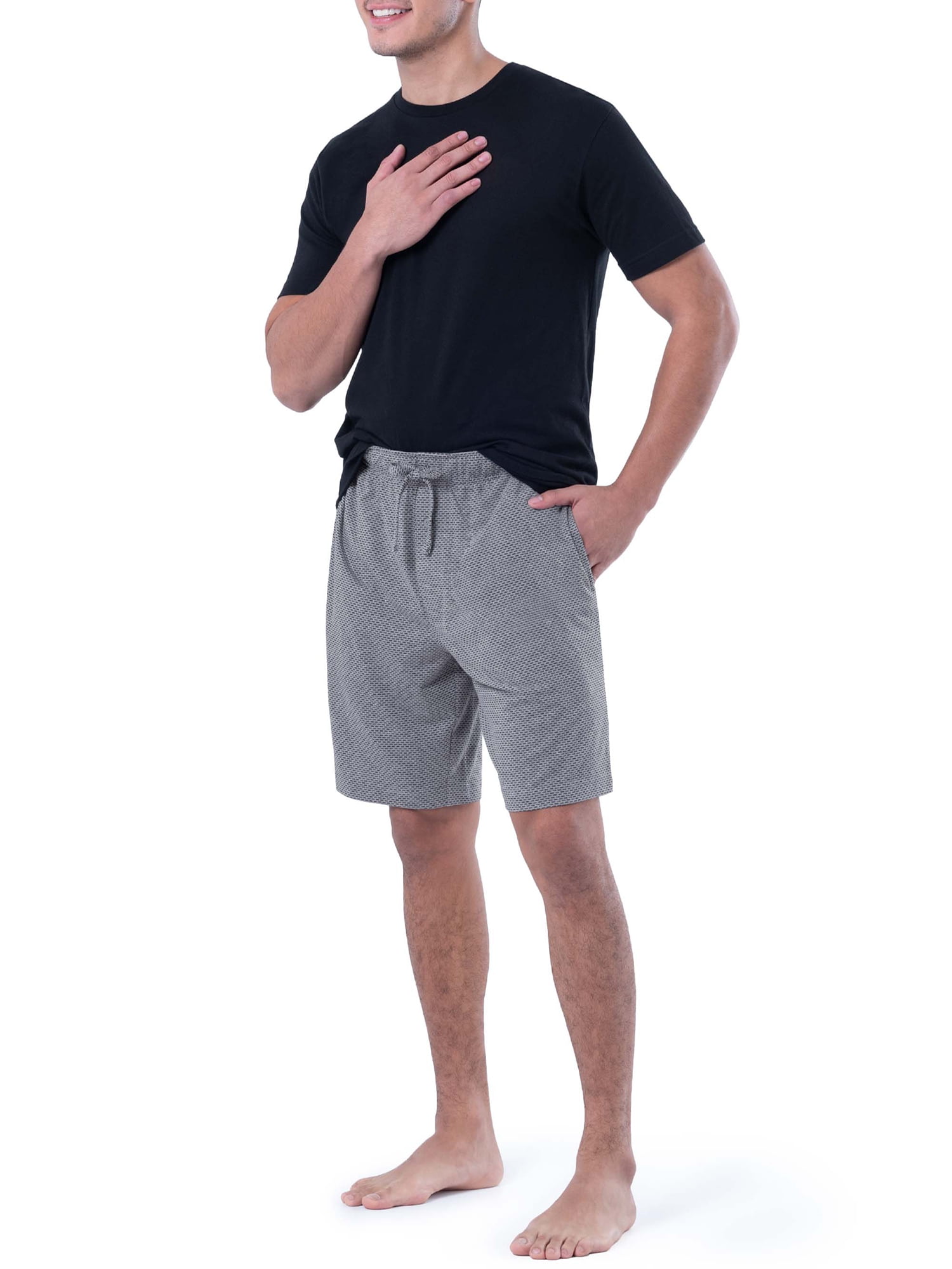 George Men's and Big Men's Breathable Mesh Knit Sleep Pajama Shorts, 2-Pack, Sizes S-5XL