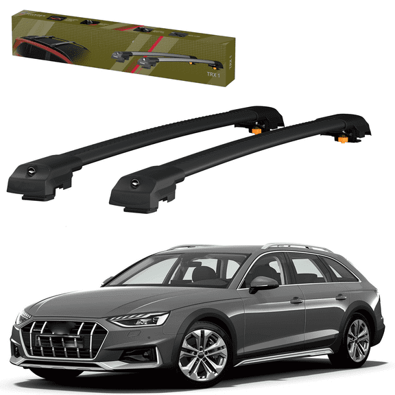 AUDI A4 ALLROAD (B8) 2008-2023 Black Aluminium Roof RackS Cross Bars Lockable Cargo Carrier Bars