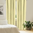 thumbnail image 2 of Ambesonne Art Deco Curtains, Brick Printed Texture, Pair of 28"x63", Yellow and White, 2 of 5