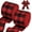 Red Black-2PCS, variant on Yoyauz 2 Rolls Wired Edge Ribbons, 5 Yards x 1 Inches Black Red Plaid Ribbon, Black White Buffalo Plaid Ribbon and Burlap Craft Ribbon for DIY Gift Wrapping, Christmas Fall Crafts Decoration