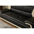 thumbnail image 5 of Kingway Furniture Lilian Faux Leather Livingroom Sofa in BlackBeige, 5 of 6