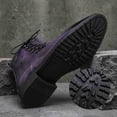thumbnail image 6 of Men's Side Zipper Dress Ankle Boots, Patent Leather Lace-Up Formal Boots for Business, Classic Business Formal High-Top Leather Boots, 6 of 6
