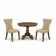 thumbnail image 6 of East West Furniture Hartland 3-piece Wood Dining Set in Walnut/Brown, 6 of 9