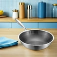 thumbnail image 5 of OUNONA Small Wok Pan Stainless Steel Wok With Handle 1Set, 5 of 5