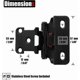 thumbnail image 2 of 1/2 Inch Overlay Cabinet Door Hinges Black Semi Partial Wrap, 60 Pack 30 Pairs Flush Face Mount Cupboard Self-Closing Kitchen Cabinet Hinges with Door, 2 of 4