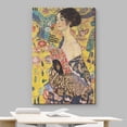 thumbnail image 3 of HFDF Canvas Prt Wall Art Lady with a Fan by Gustav Klimt People Historic Illustrations Fe Art Traditional Scenic Colorful Ultra for Livg Room, Bedroom, Office - 16x24inch Framed, 3 of 6