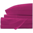 thumbnail image 2 of BedDecor 100% Egyptian Cotton 600 TC 3PCS Silver Lining Duvet Set + 1PC Cushion Cover (Hot Pink, Oversize King), 2 of 5
