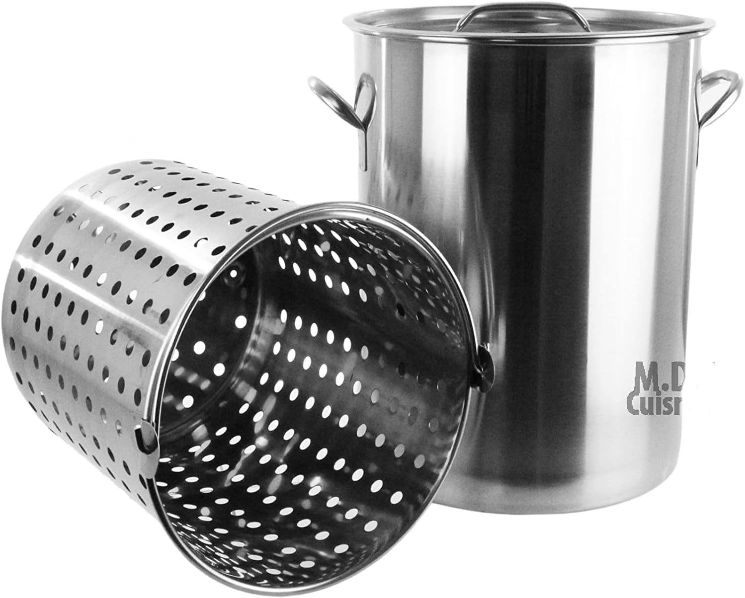 Pentola Winco USA Super Alluminio 40 Quart - Pesante, Bordo Rinforzato 4 Mm