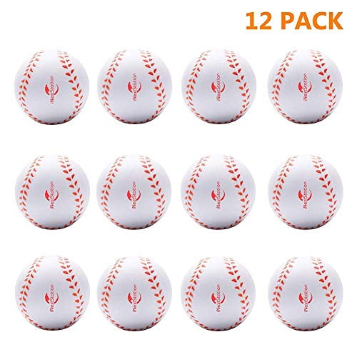 iNextStation Sports Soft Rubber Baseballs White (9 inch Perimeter) for