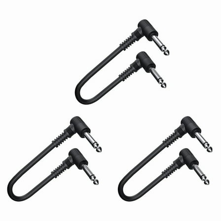 3Pcs Pedal Cable Musical Instruments Patch Cord 15cm Electric Guitar Effect Wire for Music Lovers Playing Accessories