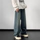 thumbnail image 4 of Pantalones vaqueros holgados para hombre, Jeans rectos de pierna ancha, ropa de calle Vintage Harajuku, otoño, 4 of 5