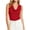 Red-Tank, variant on Womens Round Neck Satin Camisole Women’s Cowl Neck Tank Tops Sleeveless Ruched Pullover Tops Loose Casual Elegant Business Blouse Red M