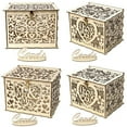 thumbnail image 5 of Ame 1PC Wooden Wedding Card Box Business Card Box Decoration Custom Sign In Wedding Party Invitation Card Box Wedding Supplies, 5 of 5