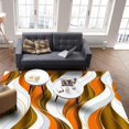 thumbnail image 3 of Orange Brown Area Rugs, White Geometric Modern Indoor Non-Slip Floor Carpet, Soft Machine Washable Rug For Decor Living Room Bedroom Home 5 x 7ft, 3 of 6