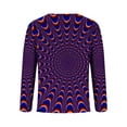 thumbnail image 3 of DDAPJ pyju Fashion Optical Illusion Tshirts for Men Long Sleeve Novelty 3D Graphic Henley Shirt Big and Tall Hip Hop Streetwear Hipster Tee Tops Limited Time Deals Purple XXXXXL, 3 of 5