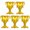 Golden, variant on IDEANATEGRATE Awards Balloons Foil Balloon Trophy Golden 5Pcs 23.6x17.7x3.9in