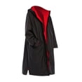 thumbnail image 3 of Chaqueta cortavientos unisex impermeable, gabardina ligera impermeable con cremallera, Talla L Negro Rojo, 3 of 6