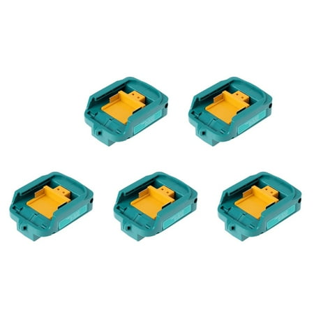 

5X USB Power Charging Adapter Converter for Adp05 Bl1815 Bl1830 Bl1840 Bl1850 1415 14.4-18V - Battery Blue