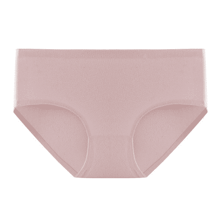 Fulorrnie Underwear for Women Seamless High Waist Breathable Comfort Panties Sport Banded Elastic Panty Light Pink L