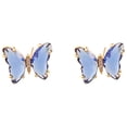 thumbnail image 1 of Ladies Fashion Creative Multicolor Diamond Butterfly Stud Earrings, 1 of 5