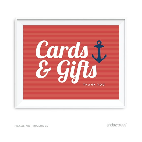 Cards & Gifts Thank You Nautical Ocean Adventure Wedding Party Signs