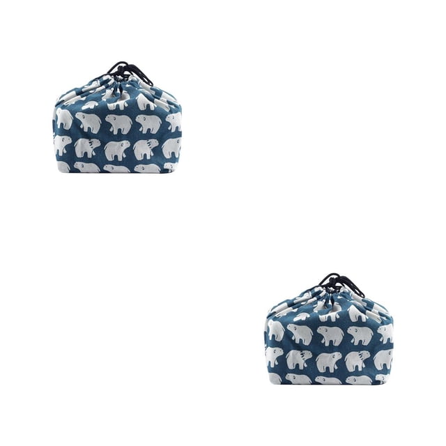 Bewildely estilo japonés bolsa con cordón bolsa de tela de algodón y lino colgante organizador elegante bolsa de almacenamiento Type3 NO3 Bewildely CBP077600