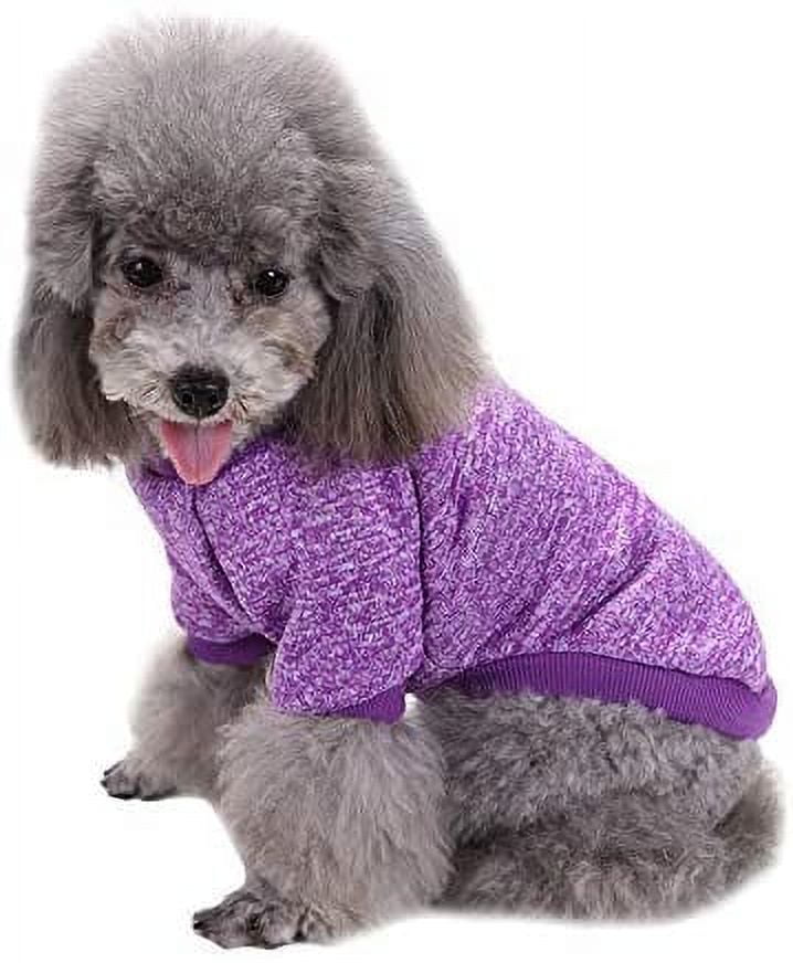 Jecikelon Pet Dog Clothes Knitwear Dog Sweater Soft Thickening Warm Pup Dogs Shirt Winter Puppy Sweater for Dogs (Pink, S)