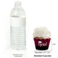 thumbnail image 3 of Big Dot of Happiness Maroon Graduation Party Decorations - Party Cupcake Wrappers - Set of 12, 3 of 6