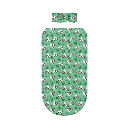 

Lafuoo Christmas French Bulldog Pattern 0-6 Months Newborn Swaddle Bag Headband Set for Girls Clothes Baby Care Products