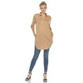 thumbnail image 2 of White Mark Women's Classic Button-Down Tunic Top, 2 of 6