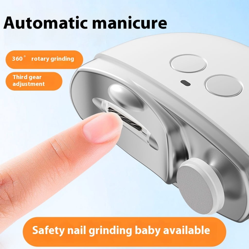 2 in 1 Automatic Electric Nail Clippers Nail File Toenail Trimmer for Kids