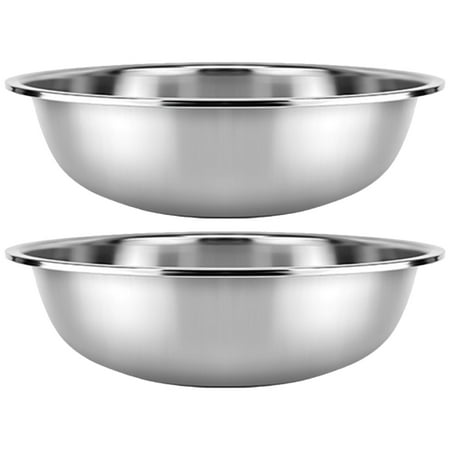 

Eease 2Pcs Stainless Steel Mixing Salad Nesting Metal Bowls
