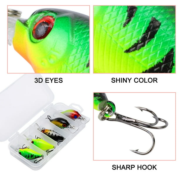 Cebo, 5 piezas/juego de cebo de pesca artificial realista, cebo de anzuelo diseñado para profesionales
