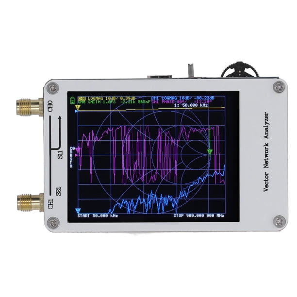 Analizador De Red Vectorial NanoVNA 50KHz-900MHz | Pantalla TFT 2.8" Para HF, VHF, UHF