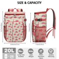thumbnail image 3 of Travel Cooler Bag - Red Dinosaur Silhouette Pattern Camping Beer Cooler Backpack with Bottle Opener- Waterproof Insulated Picnic Backpacks - Cooler Bag for Beach, 3 of 6