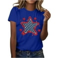 thumbnail image 4 of VerPetridure American Flag Shirts for Women 4th of July Tops USA Print T Shirt Casual Short Sleeve American Proud T-Shirt Tops, 4 of 6