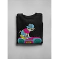 thumbnail image 3 of Monkey Retro Dancer Sweatshirt Women -Image by Shutterstock, Female Large, 3 of 4
