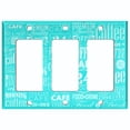 thumbnail image 2 of Metal Light Switch Plate Cover Cafe Diner Coffee Sign Teal COF035, 2 of 13